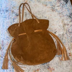 Able local + global suede bag.